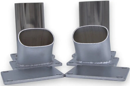 Granatelli Motor Sports Electronic Exhaust Oval Cutout Kit 313530D - Stainless Steel Weld-In