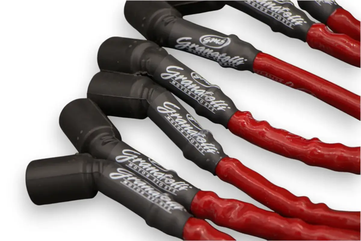 Granatelli GM LS & LT 0-Ohm 10" Red High-Temp Spark Plug Wires – 28-1545HTR
