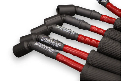 Granatelli GM LS & LT 0-Ohm 10" Red High-Temp Spark Plug Wires w/ Kevlar Boots – 28-1545HTRB