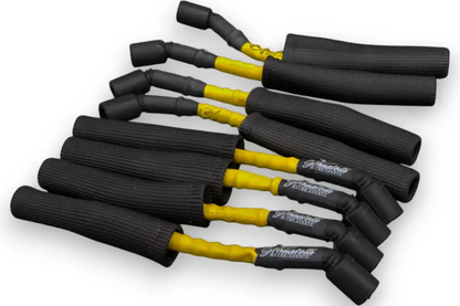 Granatelli GM LS & LT 0-Ohm 10" Yellow High-Temp Spark Plug Wires w/ Kevlar Boots –28-1545HTYB