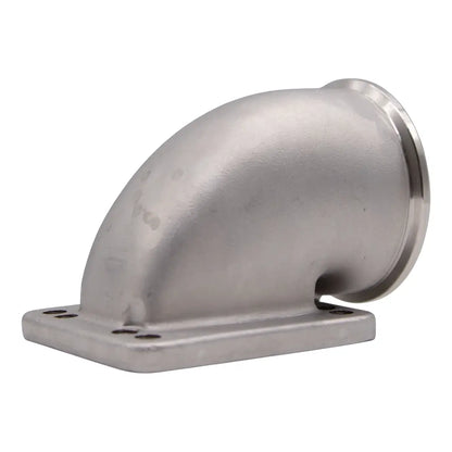 Granatelli Motor Sports Turbo Adapter, 90^ Cast Elbow. 3.0" V-Band to T3/T4 Housing, Threaded