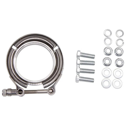Granatelli Motor Sports Turbo Adapter, 90^ Cast Elbow. 3.0" V-Band to T3/T4 Housing, Threaded