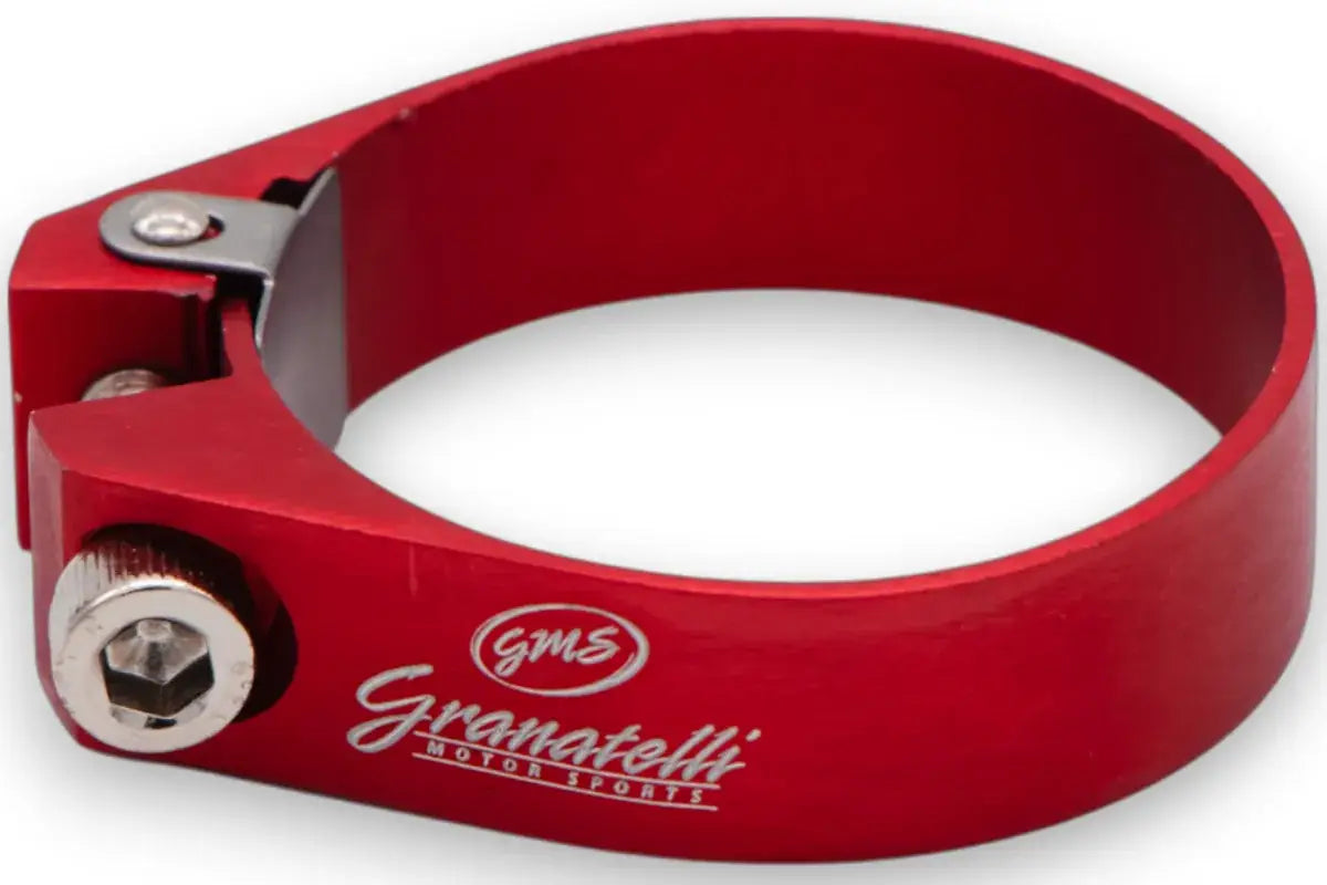 Granatelli Red Billet Aluminum Hose Clamp 42mm–44mm (Approx. 1.65"–1.73") – 971150R