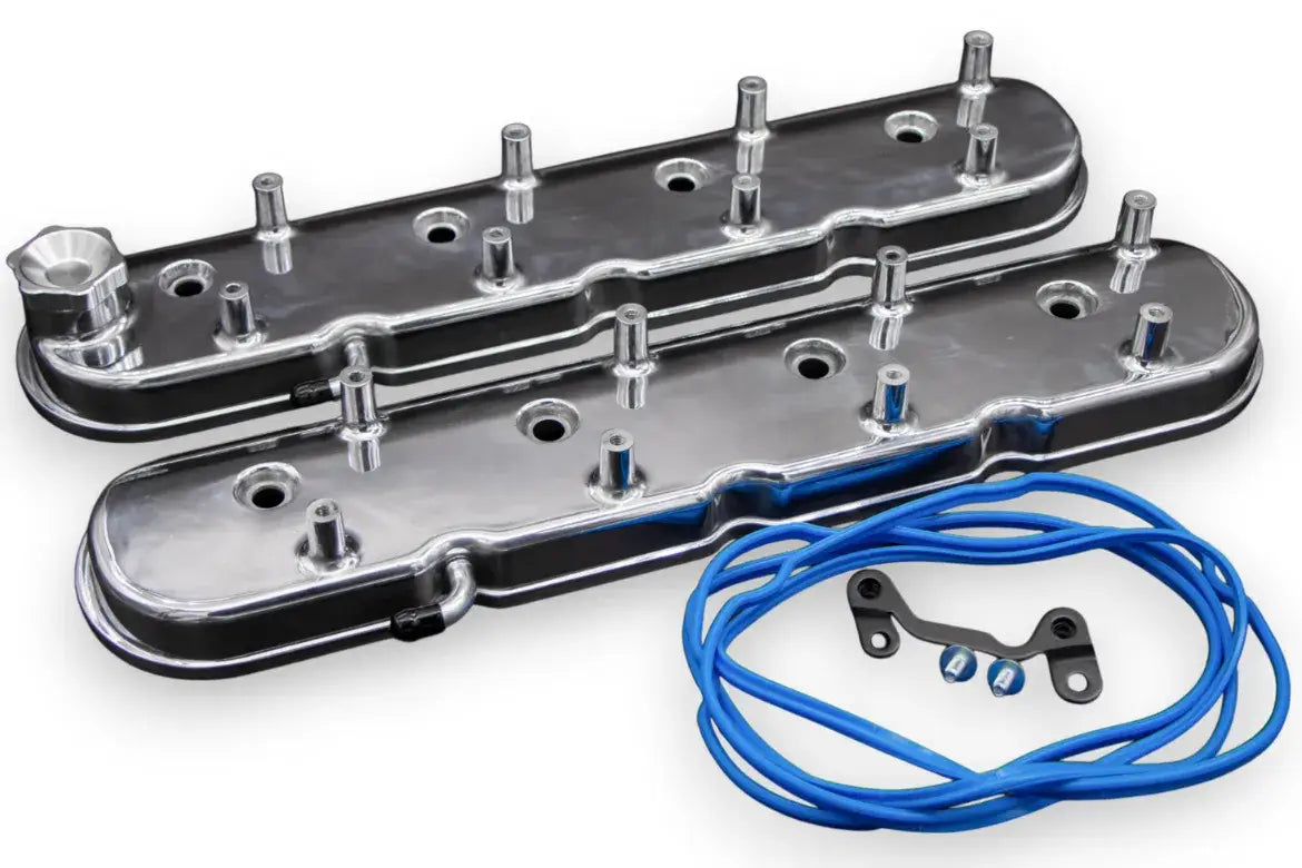 Granatelli Motor Sports LS Valve Cover Polished Finish, 4.8, 5.3, 5.7, 6.0, 6.2, 7.0L, Pair - 640366