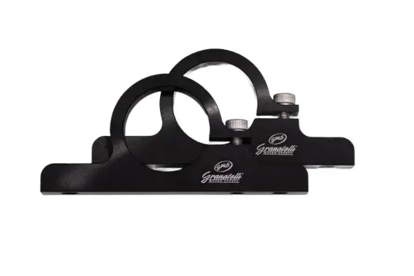 Granatelli Motor Sports 1.50" (38mm) Aluminum Fuel Filter Mounting Brackets Black