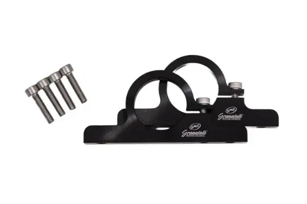 Granatelli Motor Sports 1.50" (38mm) Aluminum Fuel Filter Mounting Brackets Black