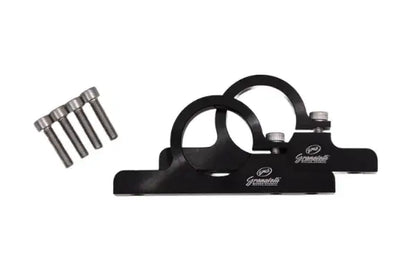 Granatelli Motor Sports 1.50" (38mm) Aluminum Fuel Filter Mounting Brackets Black