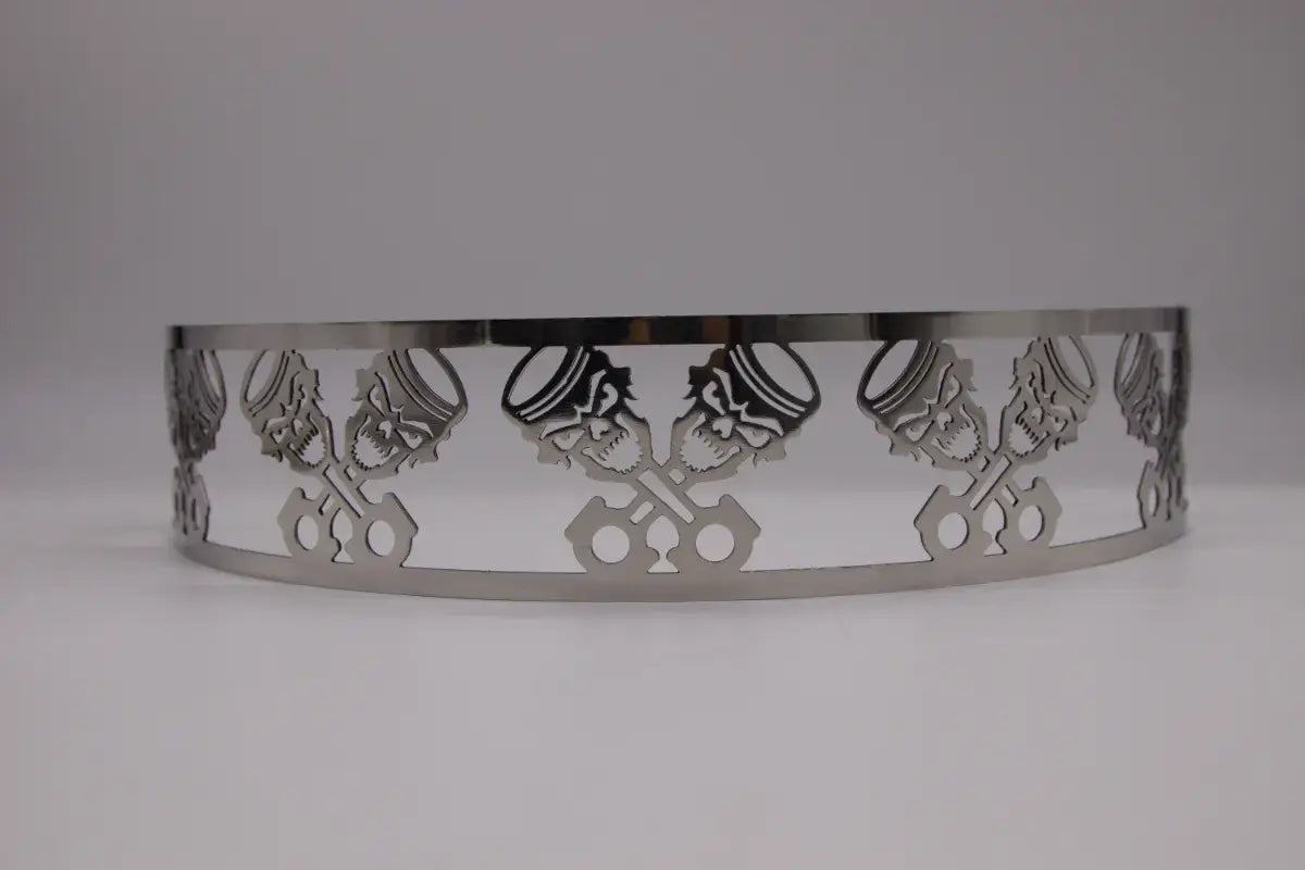 Blingz Beauty Bandz, 14" Diameter, 3" Tall Air Cleaner Grill - Skullz and Rods