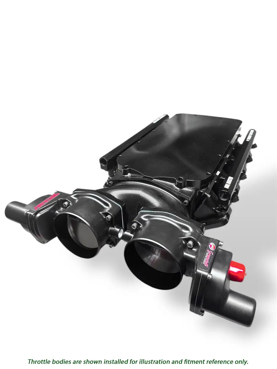 Granatelli MEGAZILLA Black Billet LS Intake Manifold – Twin 103mm Inlets – 980103