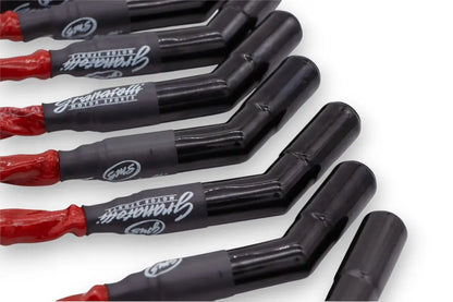 8 inch Red "0 ohm" High Performance Spark Plug Wires With Ceramic Boots - 28-1811-CBR
