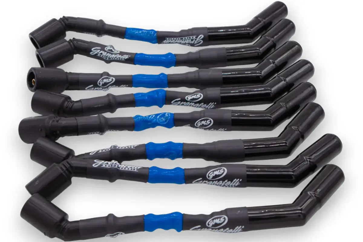 8 inch Blue "0 ohm" High Performance Spark Plug Wires With Ceramic boots 28-1811-CBBL