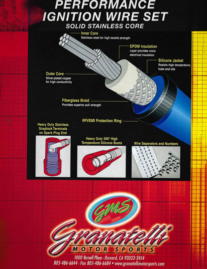 Granatelli Motor Sports  "0 ohm" High Performance Spark Plug Wires 38-1545MPG