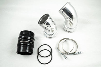 Rudy's Polished Aluminum Cold Side Intercooler Pipe & Boot Kit For 06-10 6.6 Duramax