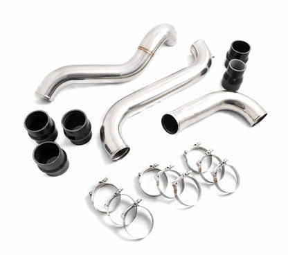 Rudy's Polished Aluminum Hot & Cold Side Intercooler Pipe & Boot Kit For 11-16 LML Duramax