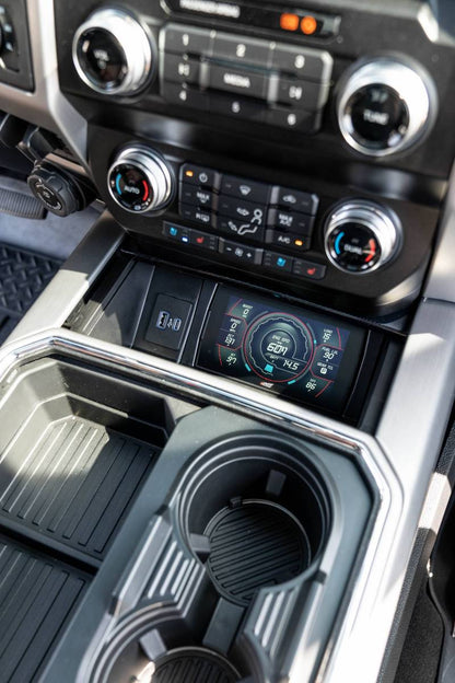 Rudy's Center Console Tray Mount & Edge CTS3 Insight For 2017-2022 Ford F-150/F-250/F-350