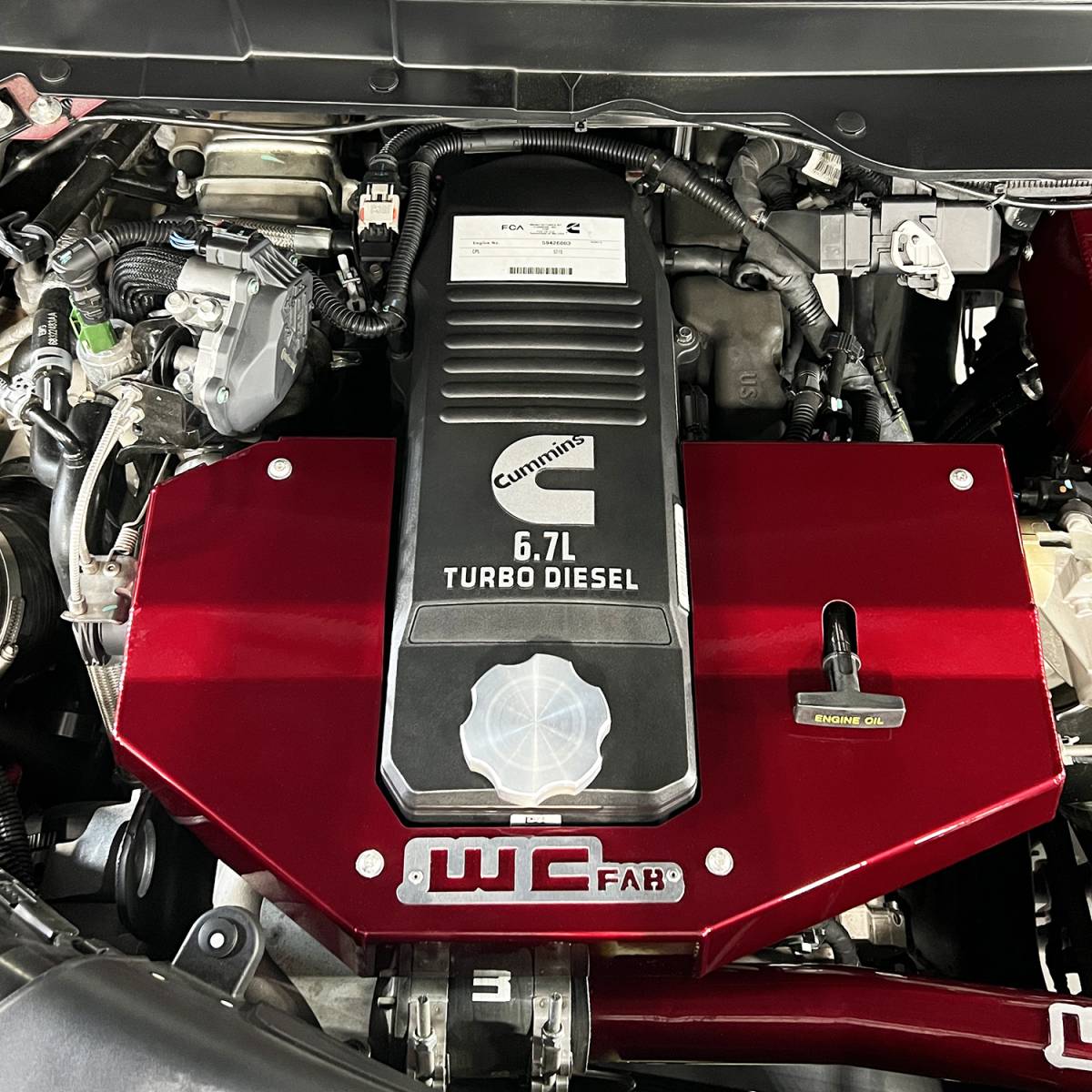 Wehrli 13-23 Dodge Cummins 6.7L Fabricated Aluminum Engine Cover