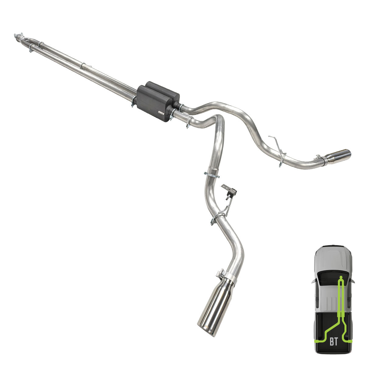 Ford, 2021-2026, Eco boost, Clamp/On - MPI Exhaust Cat-Back Dual Exhaust Kits