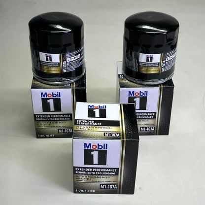 MOBIL 1 (3 PACK) Oil Filter Extended Performance Protects 20,000 Miles M1-107A