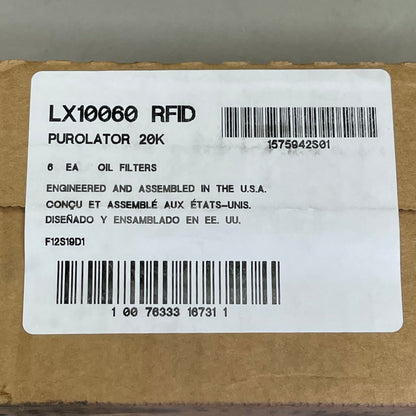 PUROLATOR (6 PACK) Maximum Protection Oil Filter 20000 Miles LX10060