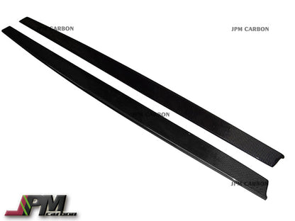 Performance Style Carbon Fiber Side Skirt Add-on Lips Fits For 2015-2020 BMW F80 M3 / F82 M4 Only
