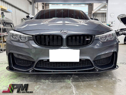 3D Style Carbon Fiber Front Bumper Add-on Lip Fits For 2015-2020 BMW F80 M3 / F82 M4 Only
