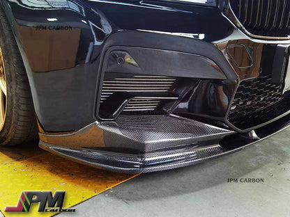 [JPMCarbon] 3D Style Carbon Fiber Front Bumper Add-on Lip Fits For 2021-2023 BMW F90 LCI M5 Only