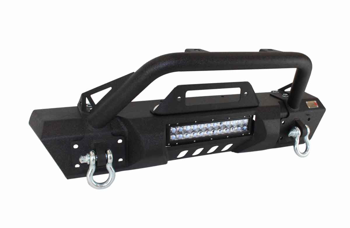 Fishbone Offroad Front Stubby Winch Bumper 2007-2018 Jeep Wrangler FB22004