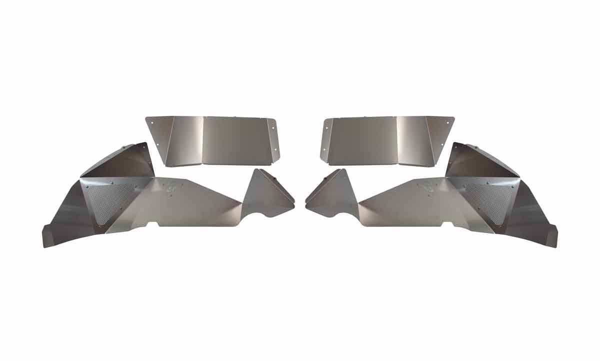 Fishbone Offroad 2018-Current Jeep Wrangler JL Raw Aluminum Inner Fenders - Legacy Model - Set FB33108