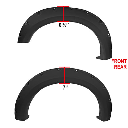 2004-2008 Ford F-150/ 2007-2008 Lincoln Mark LT Styleside Textured Rivet Style Fender Flares