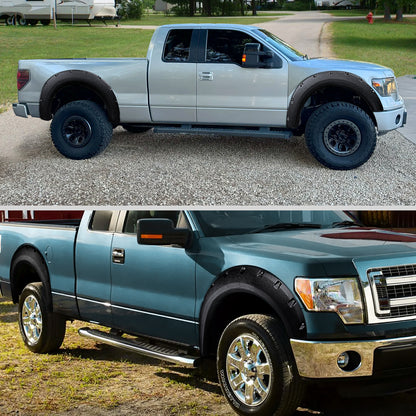 2009-2014 Ford F-150 Styleside Textured Rivet Style Fender Flares