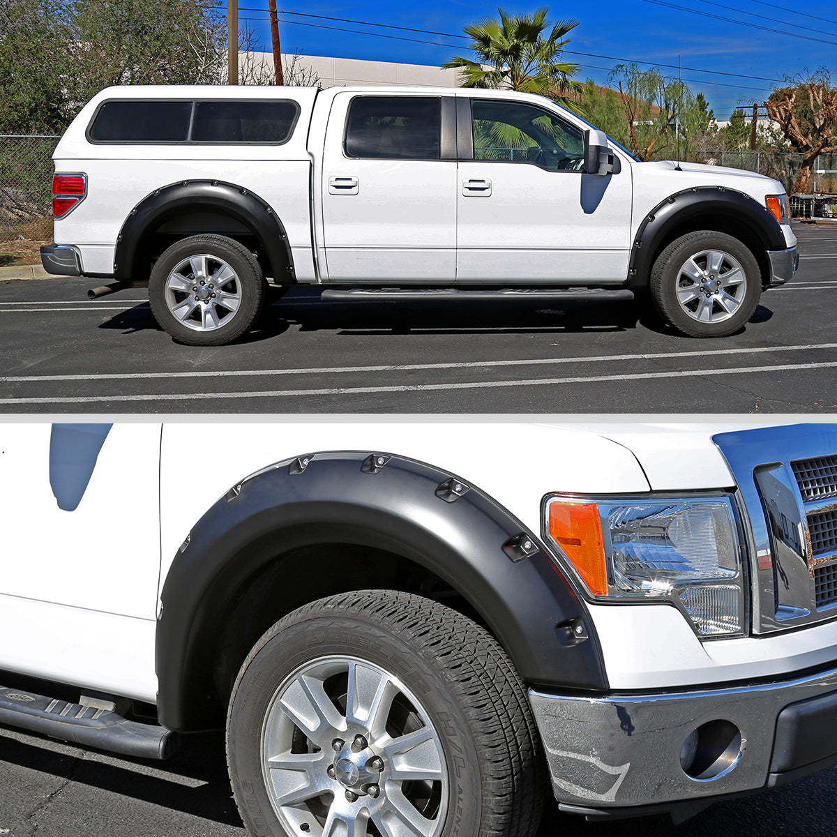 2009-2014 Ford F-150 Styleside Smooth Rivet Style Fender Flares