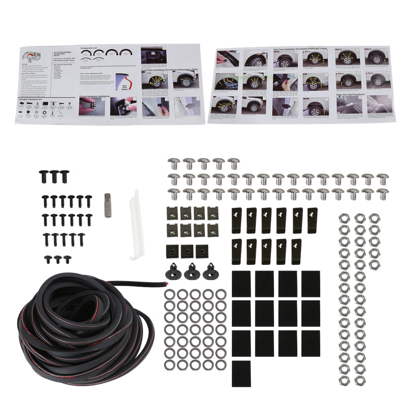 2015-2017 Ford F-150 Styleside Smooth Rivet Style Fender Flares