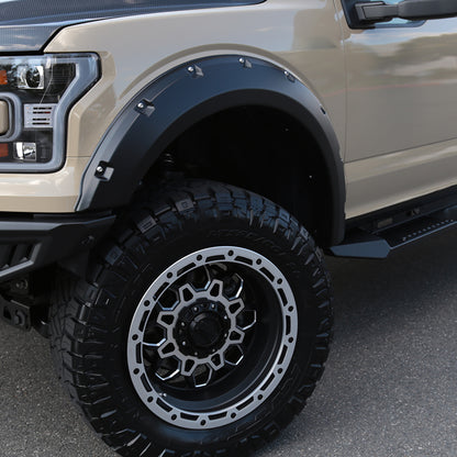 2015-2017 Ford F-150 Styleside Smooth Rivet Style Fender Flares