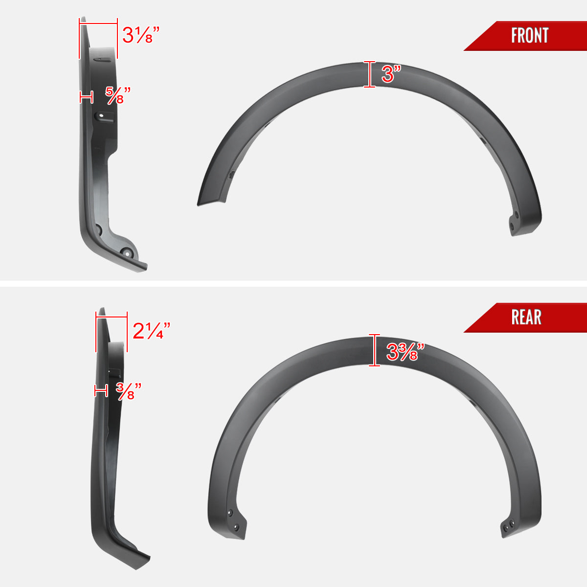 2021-2024 Ford F-150 Factory Style Fender Flares
