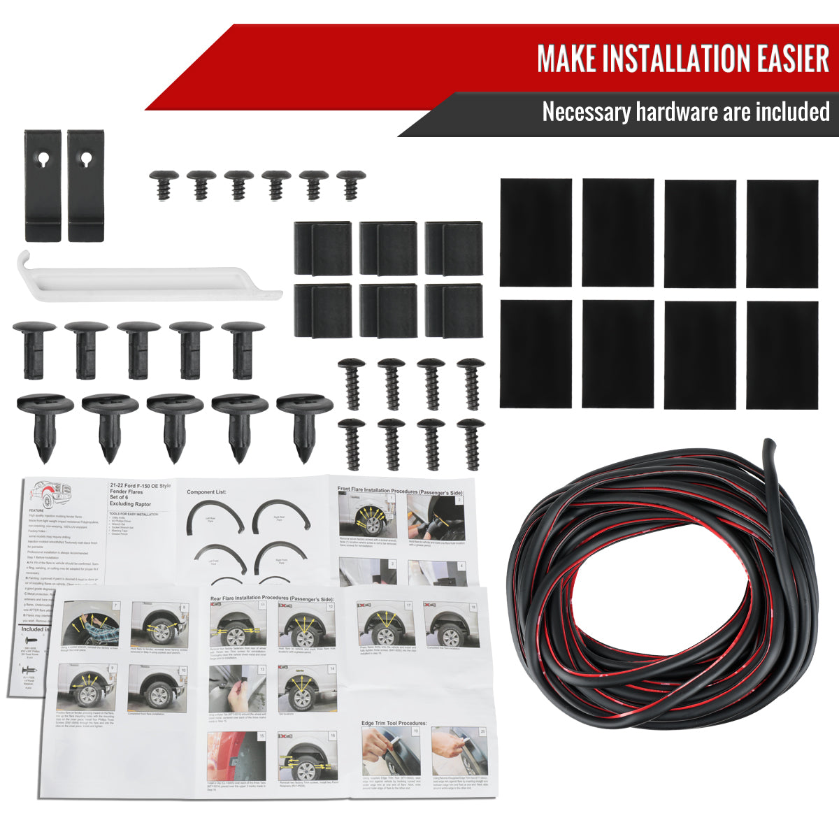 2021-2024 Ford F-150 Factory Style Fender Flares