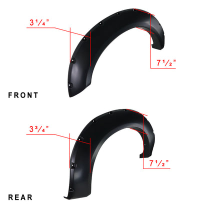 2011-2016 Ford F-250/F-350 SuperDuty Styleside Smooth Rivet Style Fender Flares