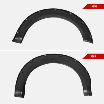 2023-2024 Ford F250 F350 Matte Black Rivet Style Fender Flares