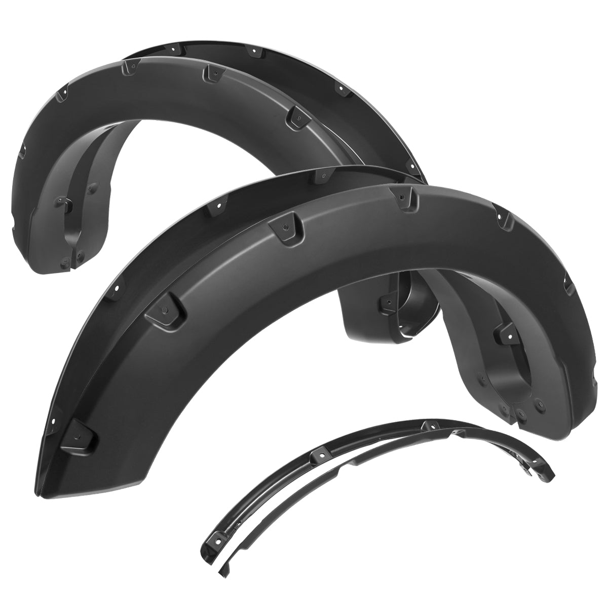 2023-2024 Ford F250 F350 Matte Black Rivet Style Fender Flares