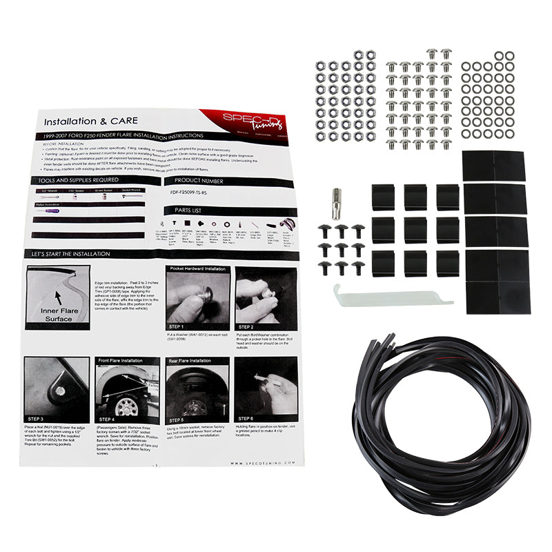 1999-2007 Ford F-250/F-350 SuperDuty Textured Rivet Style Fender Flares
