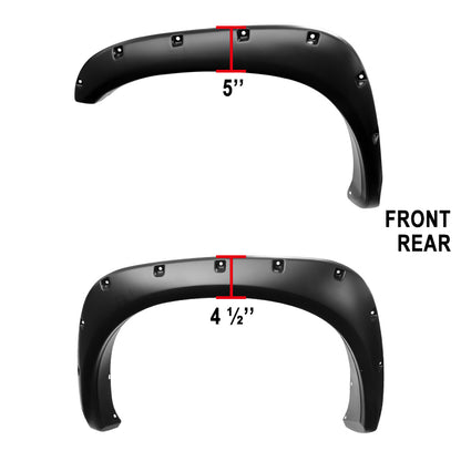 2002-2009 Dodge RAM 1500/2500/3500 Smooth Rivet Style Fender Flares