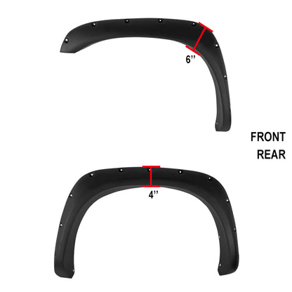 2002-2009 Dodge RAM Smooth Rivet Style Fender Flares