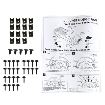 2002-2009 Dodge RAM  Smooth Factory OE Style Fender Flares
