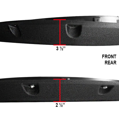 2009-2018 Dodge RAM 1500 / 2019-2021 RAM Classic Fleetside Textured Rivet Style Fender Flares