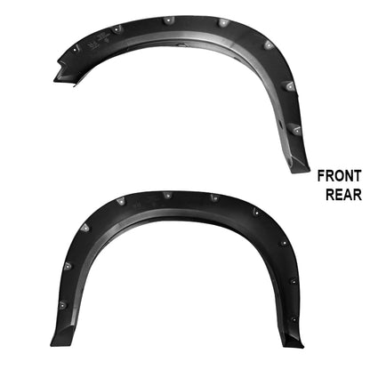 2009-2018 Dodge RAM 1500 / 2019-2021 RAM Classic Fleetside Textured Rivet Style Fender Flares
