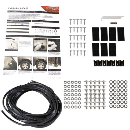 2009-2018 Dodge RAM 1500 / 2019-2021 RAM Classic Fleetside Textured Rivet Style Fender Flares