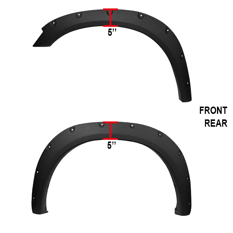 2010-2017 Dodge RAM 2500/3500 Textured Rivet Style Fender Flares