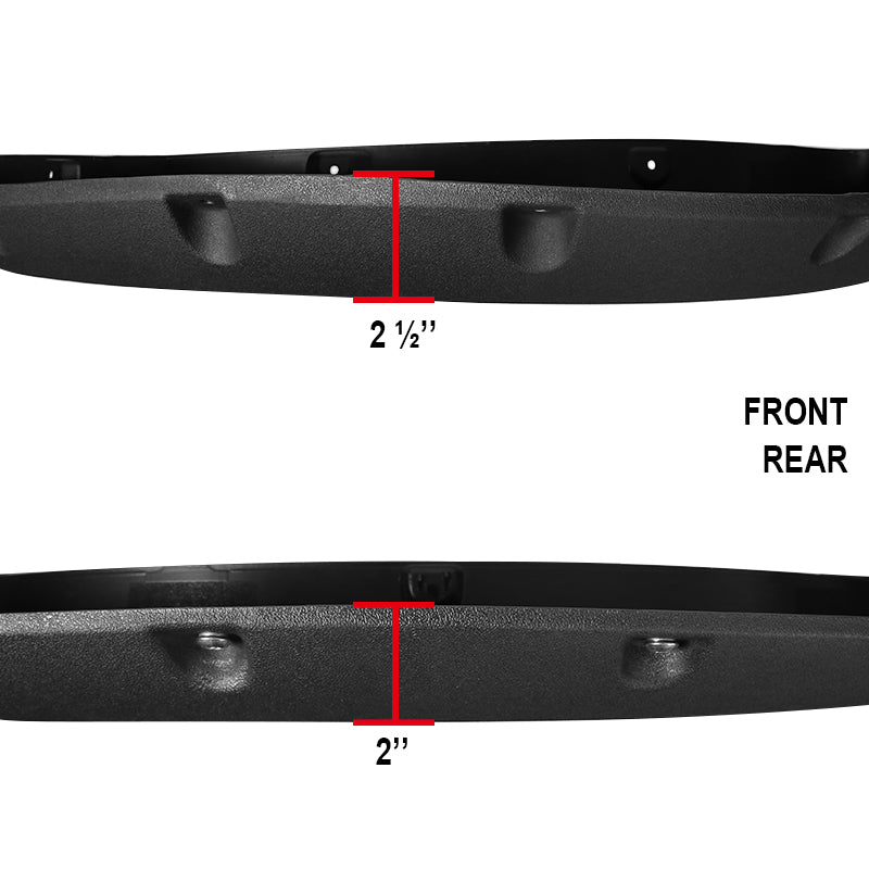 2010-2017 Dodge RAM 2500/3500 Textured Rivet Style Fender Flares