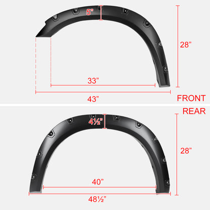 2010-2017 Dodge RAM 2500/3500 Smooth V2 Rivet Style Fender Flares