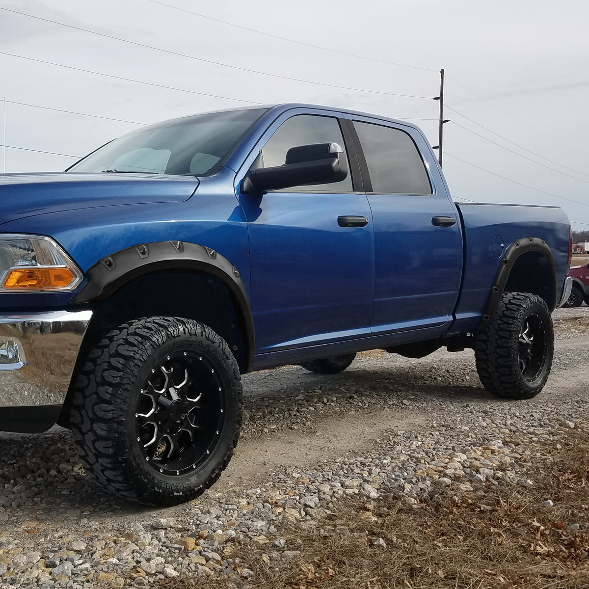 2010-2017 Dodge RAM 2500/3500 Smooth V2 Rivet Style Fender Flares