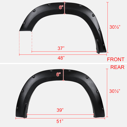2019-2024 Dodge RAM 1500 Textured Rivet Style Fender Flares